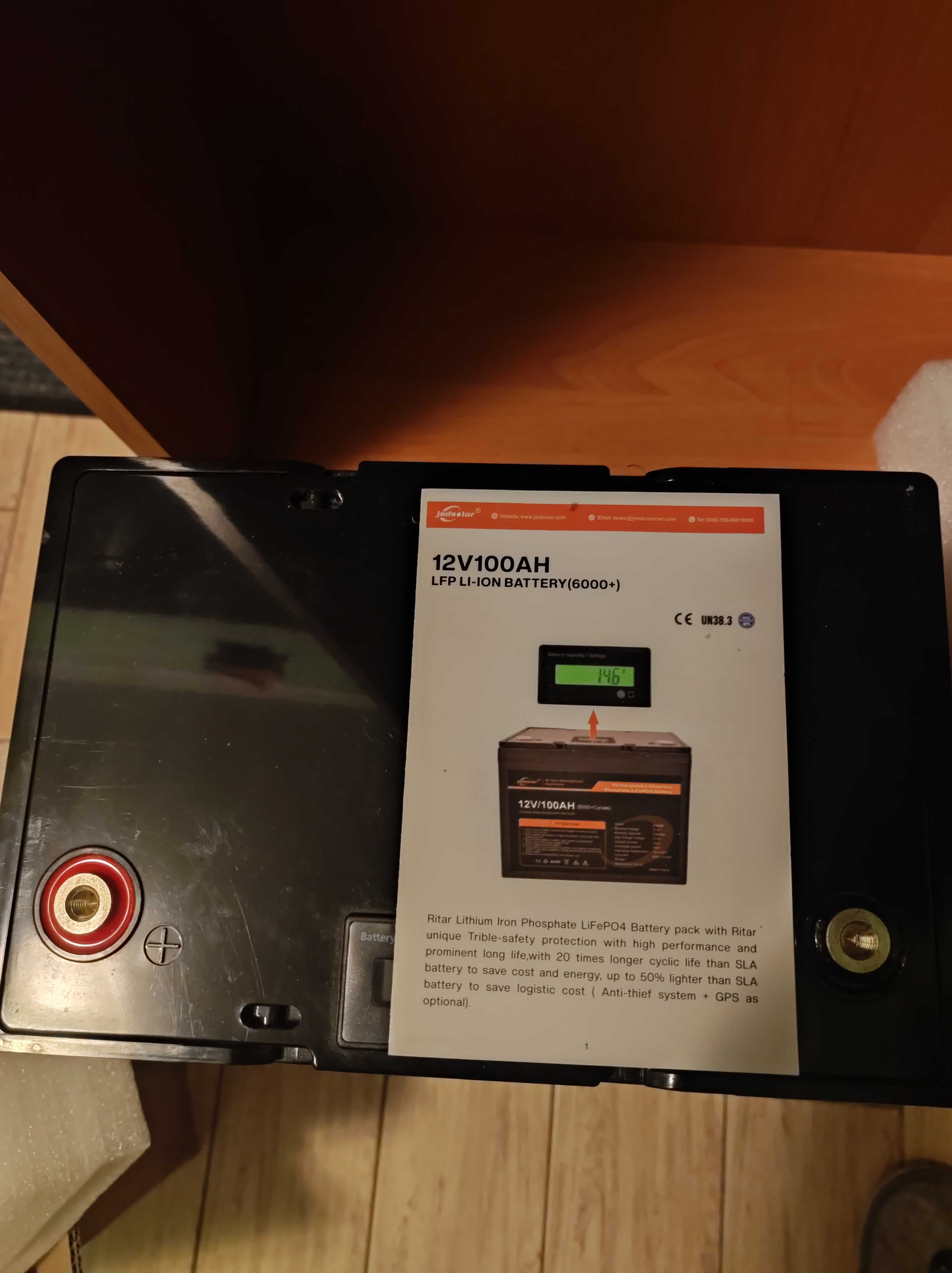 Акамулятор lifepo4 12V 100Ah 1280ватт JSDsolar