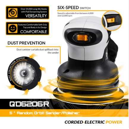 Lixadeira Orbital 125 DEKO QD6206R