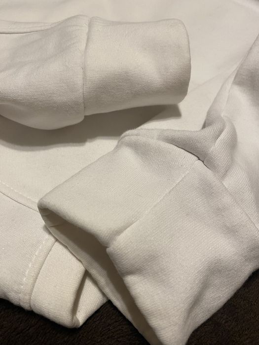 Свитшот на флисе белый, худи, кофта