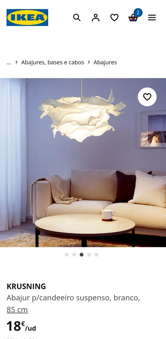 Candeeiro IKEA nuvem