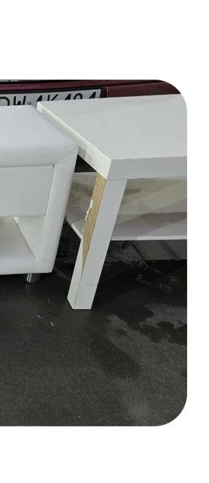 Ława stolik biały