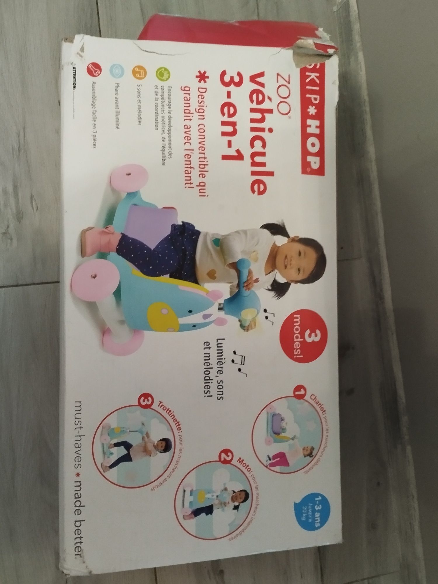 Skip Hop Hulajnoga 3W1 Zoo Jednorożec