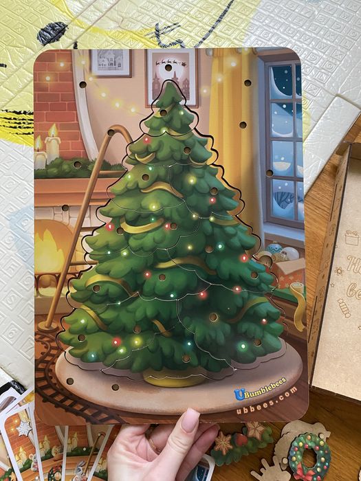 Складанка ялинка сортер розвиваючі іграшки ukr_bbees пазли