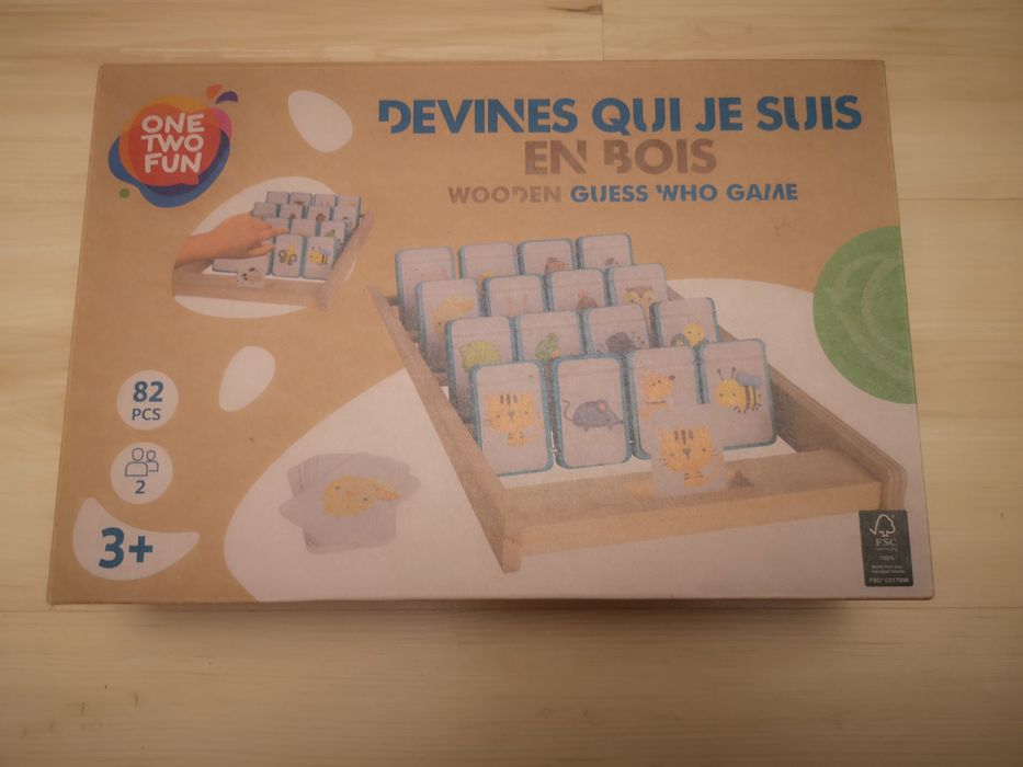 Drewniany zestaw do gry w "Zgadnij, kto to jest"