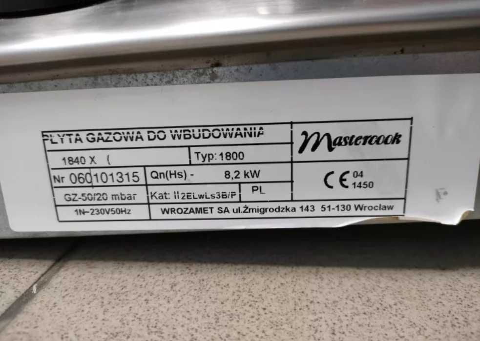 Płyta gazowa Mastercook 1840X