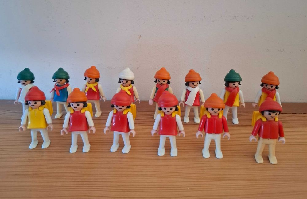 Bonecos / Figuras Playmobil Meninos da Escola e Outros Geobra 1981