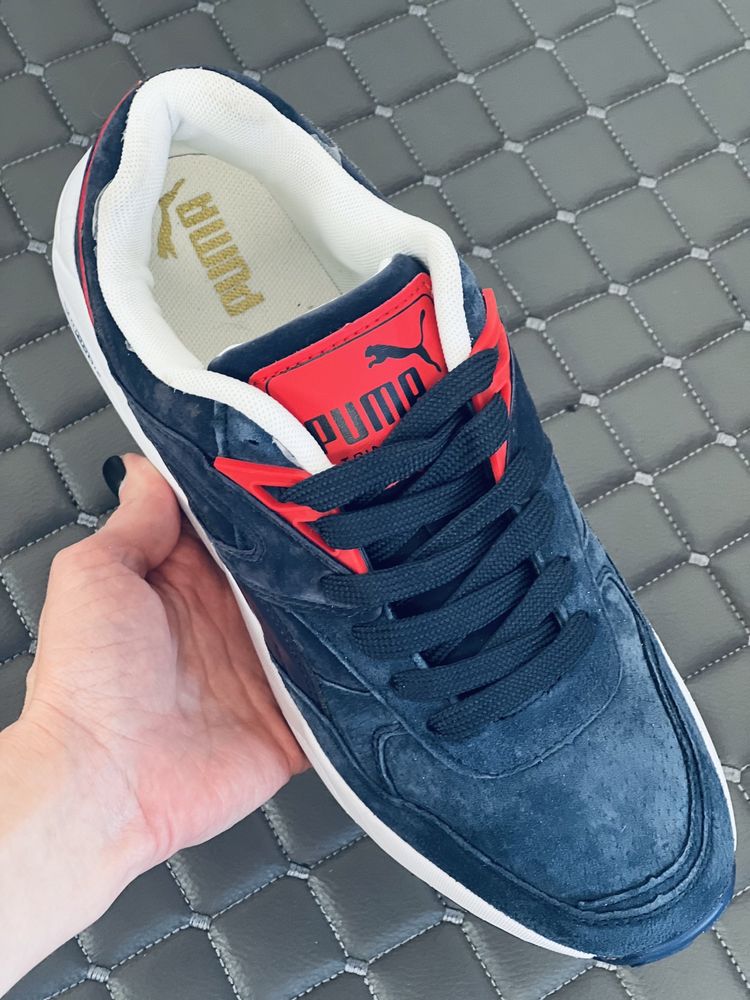 Puma Trinomic замшеві сині чоловічі кросівки Пума Тріномік