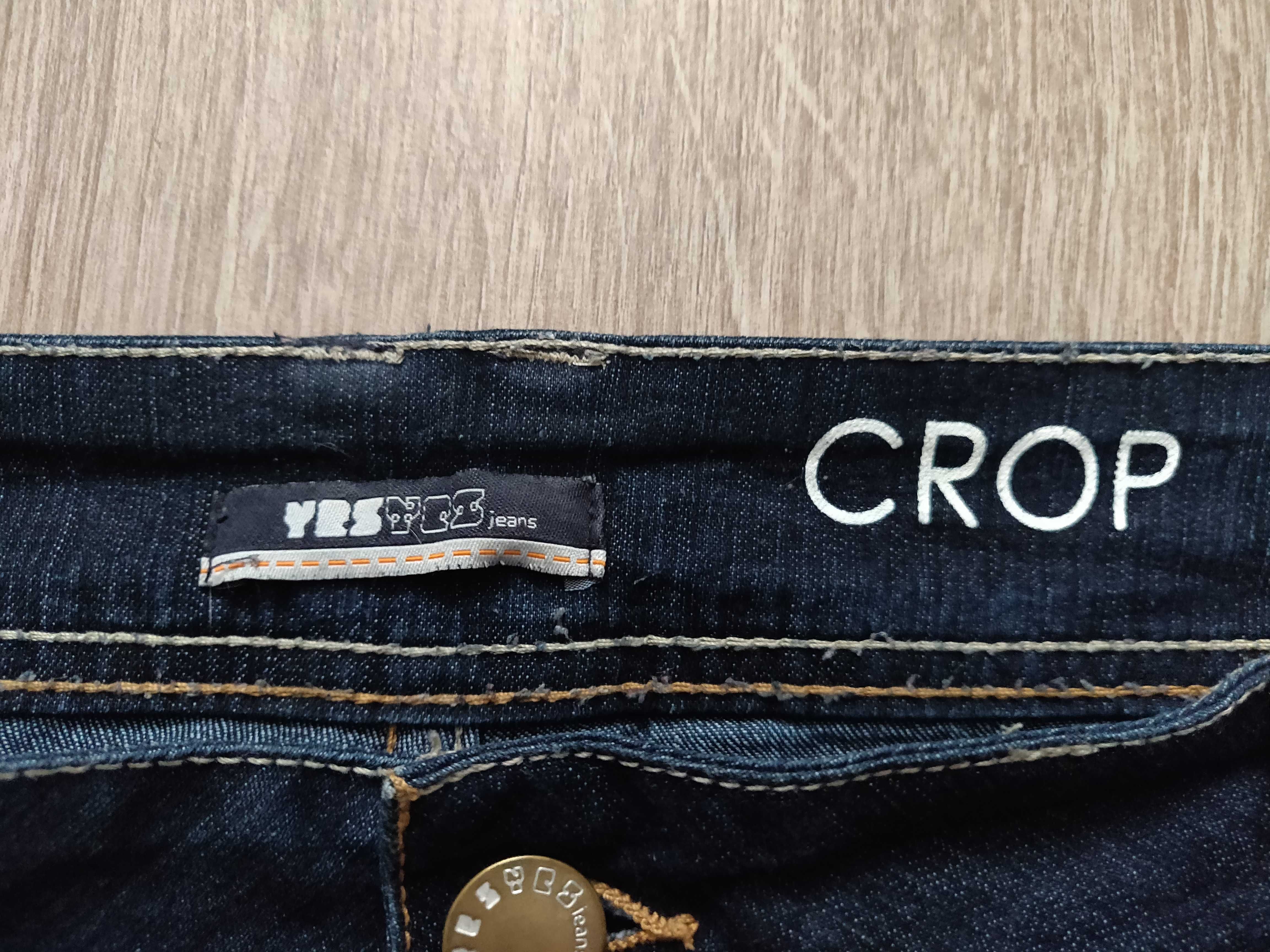 Бриджи Crop yes yes jeans UK 20 EU 48 джинс, р.64-68  темно-синие.