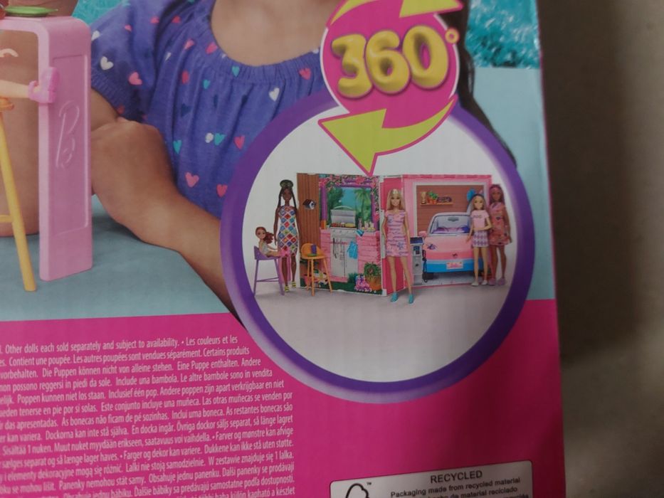 Duży Domek dla lalek Barbie 66 cm + lalka zestaw