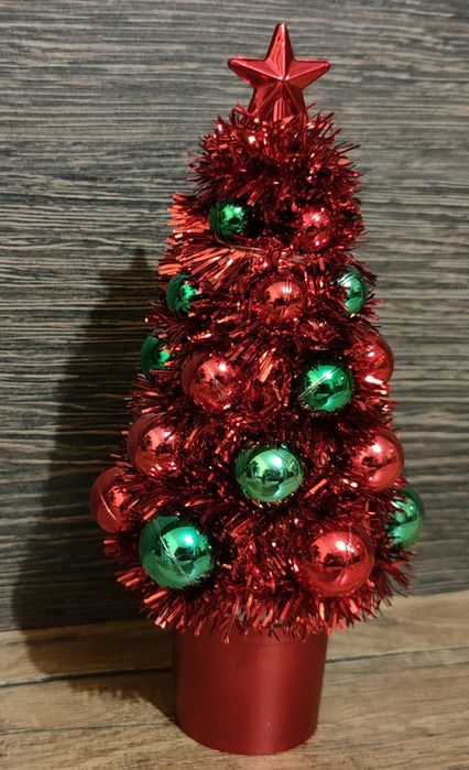 Ozdoba Świąteczna Choinka Czerwona 20cm