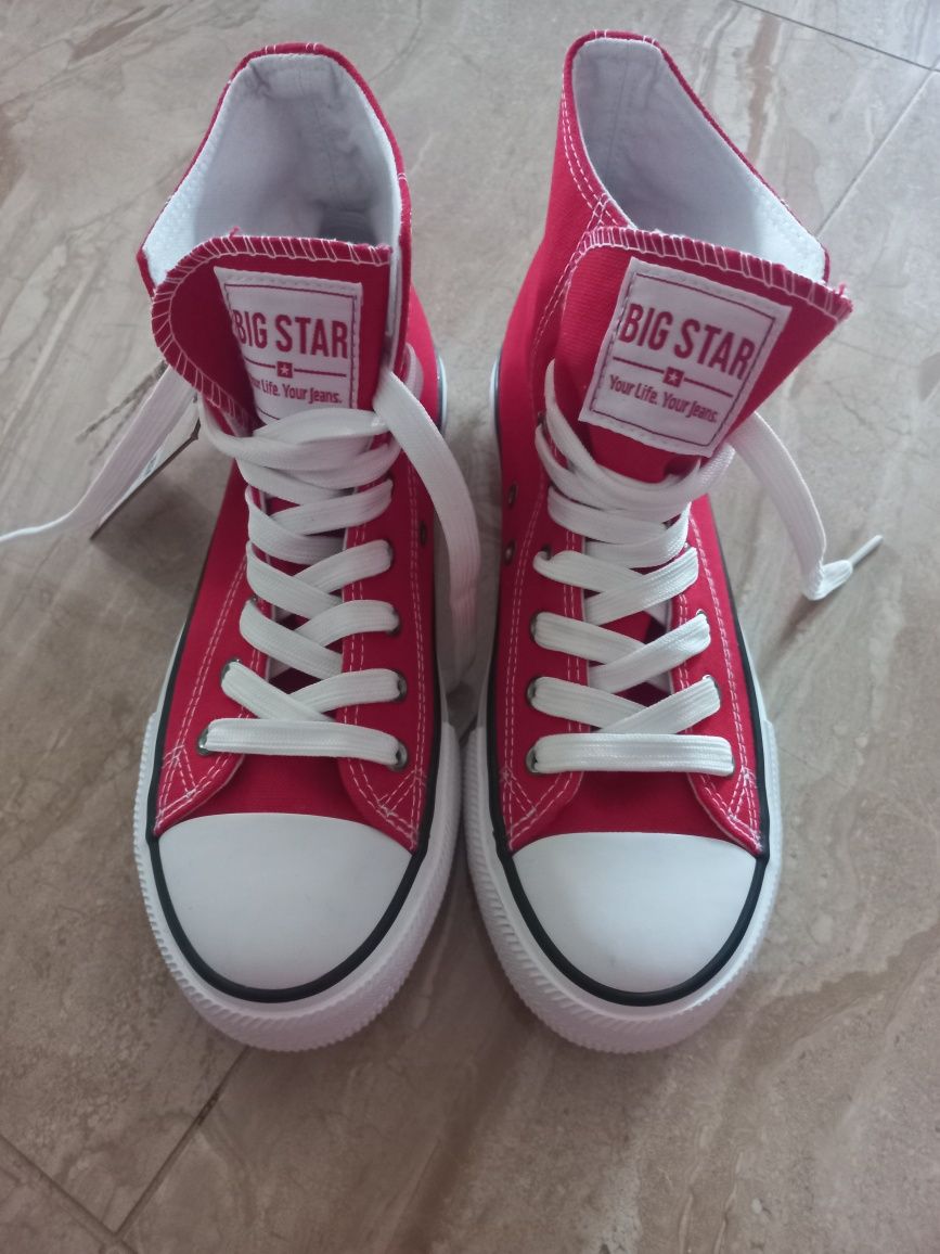 Trampki buty Big Star czerwone, nowe. Rozm 39