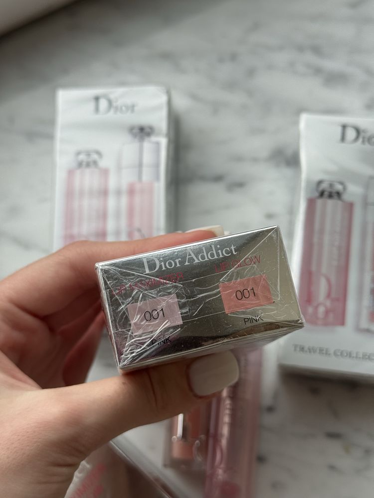 Подарунковий набір Dior з блиску і бальзаму для губ у 001 відтінку