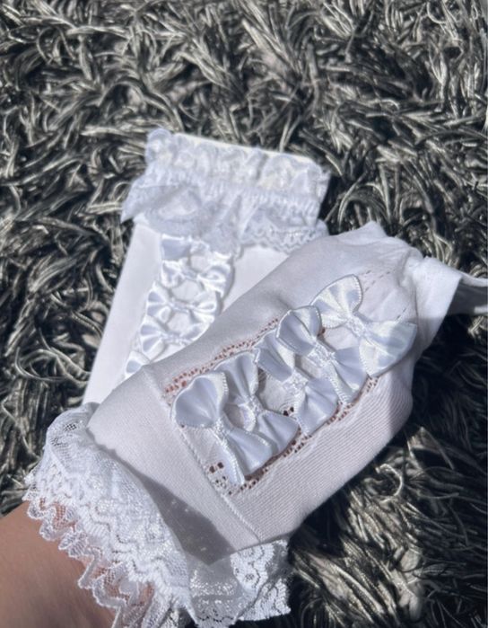 Nowe podkołanówki z kokardkami 3-8 lat