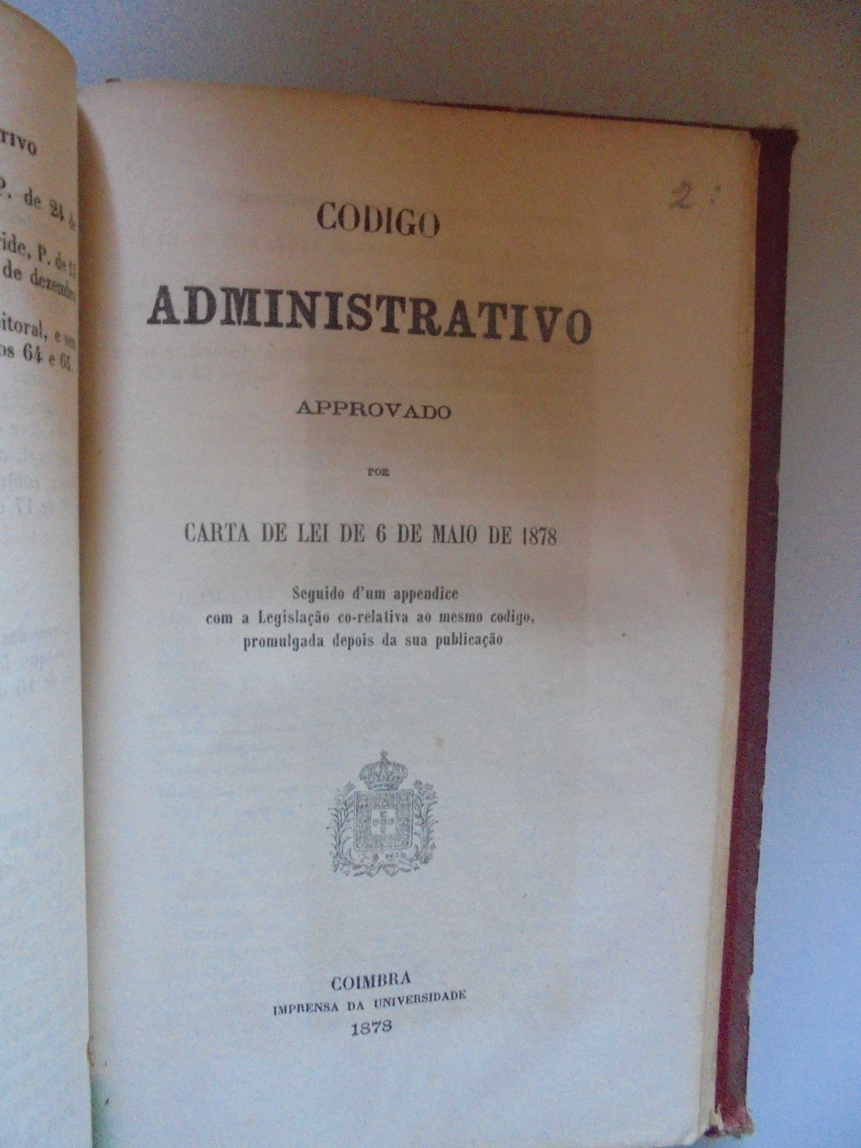 Código Administrativo Português;,1876/1878,136