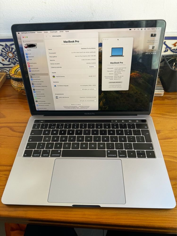 Macbook pro 13” 2018