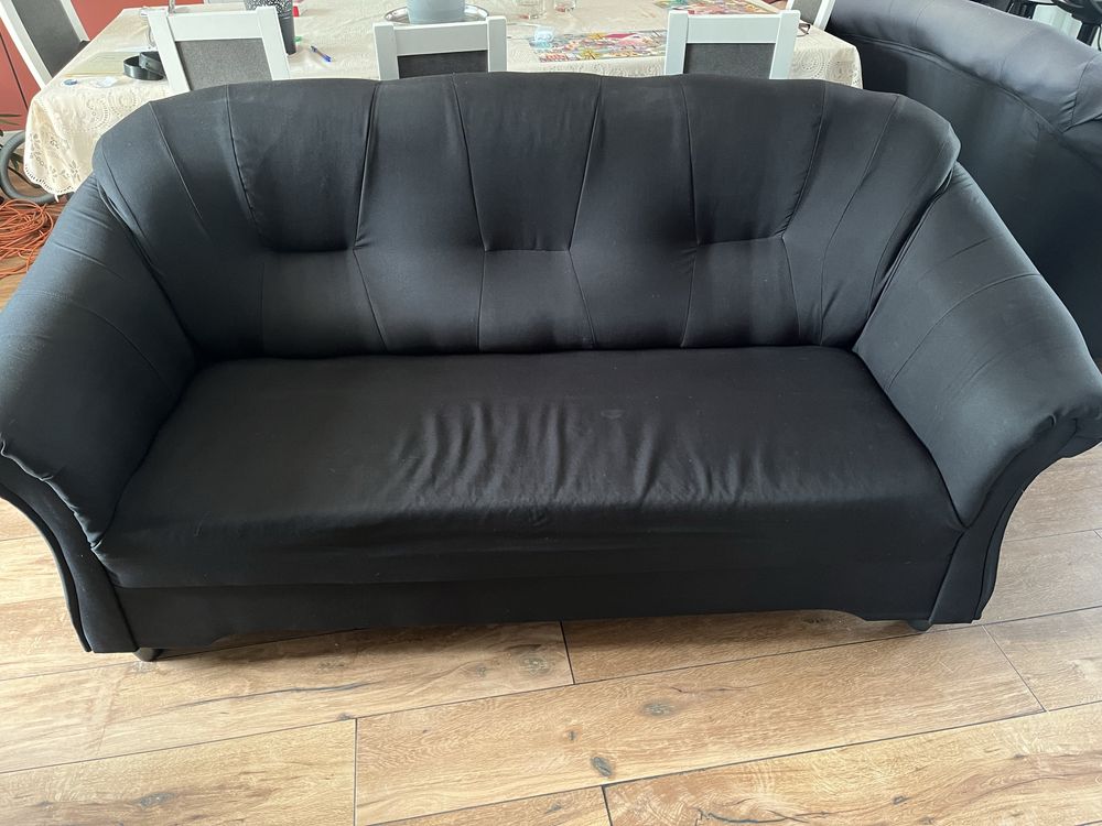 Sofa do salonu Czarna materiał
