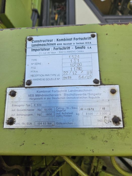 Sprzedam kombajn zbożowy fortschritt e524 MDW