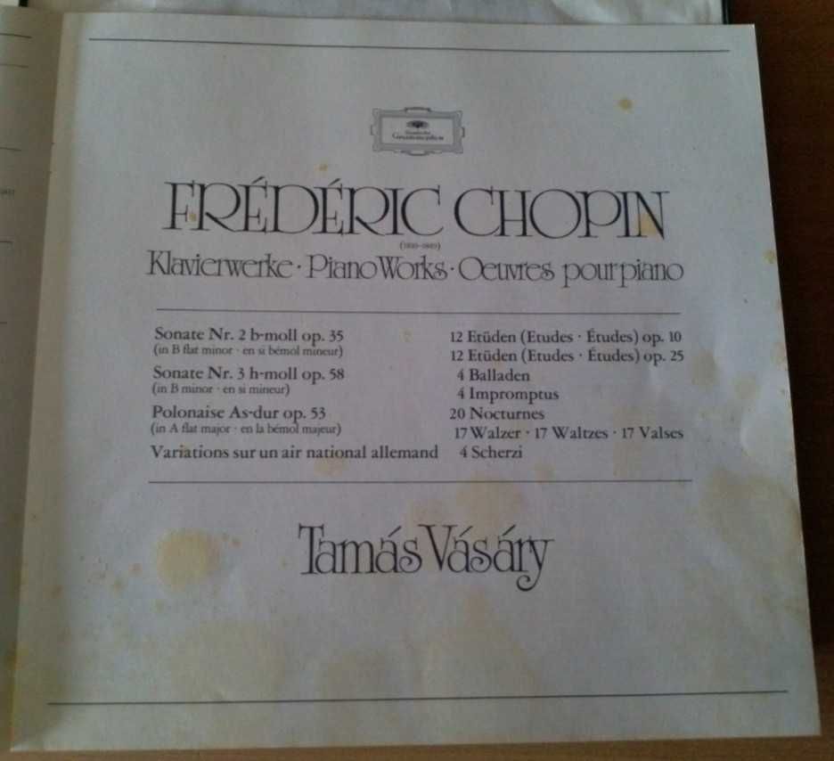 Fryderyk Chopin-Dzieła fortepianowe-Tamas Vasary Box 6Lp. winyl 1977