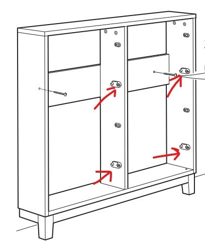 8 x Zawiasy do szafki na buty  IKEA STALL HEMNES 110364