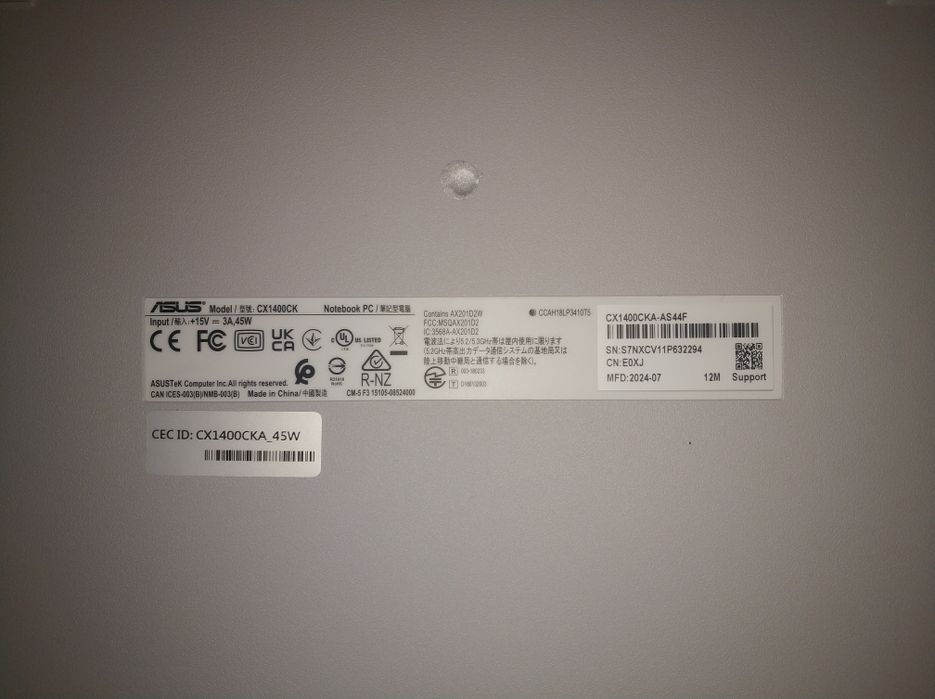 Ноутбук | ASUS CX1 | 14" FHD | Intel Celeron N4500 | 64GB | Chromebook