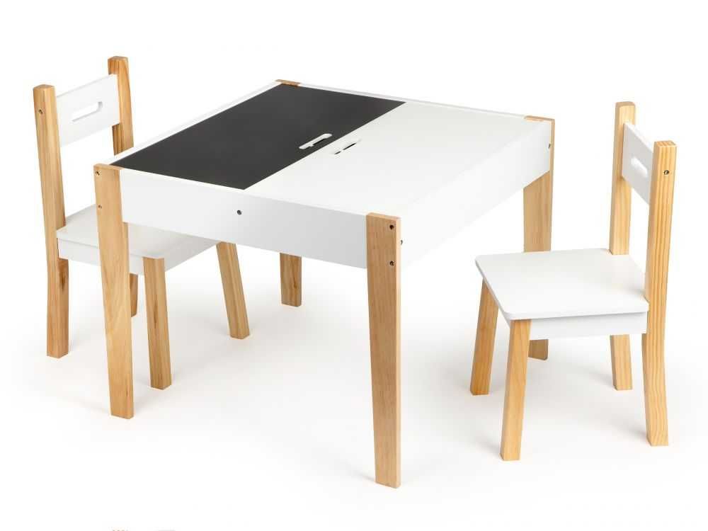 Stół stolik z dwoma krzesłami zestaw mebli dla dzieci