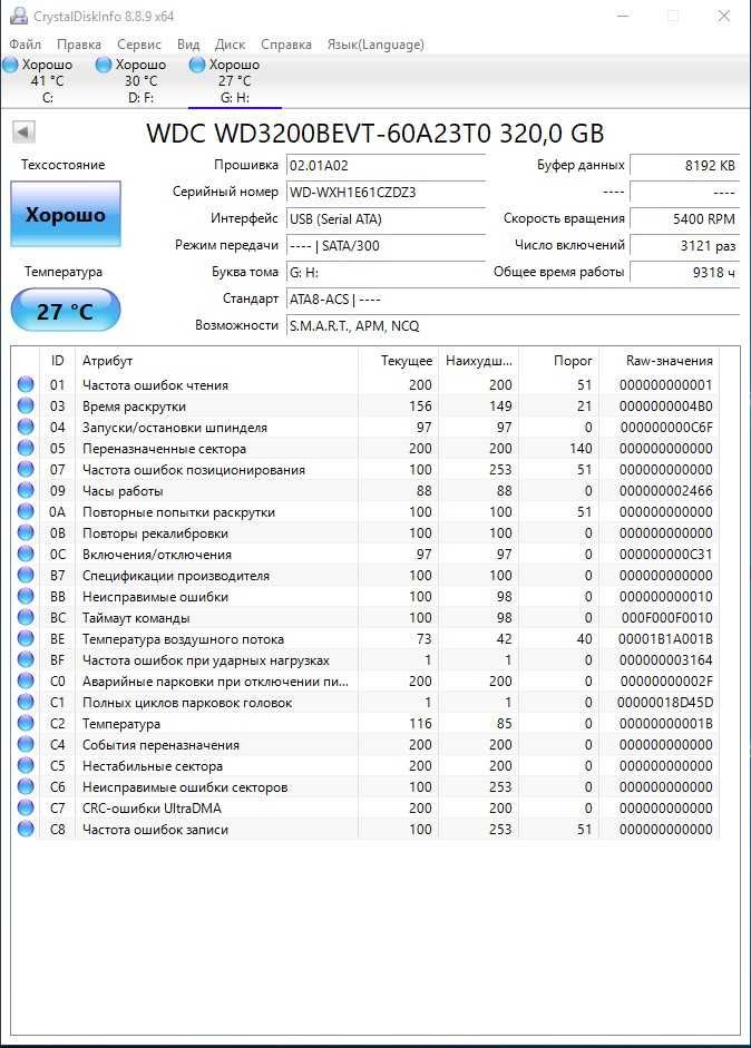 Жесткий диск WD 320Gb 2,5" (HDD 2,5")