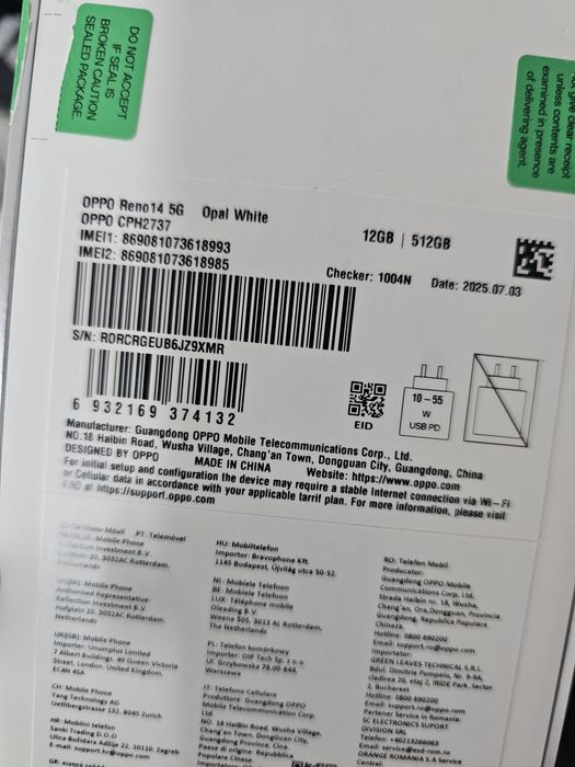 Oppo reno 14..5g..512gb