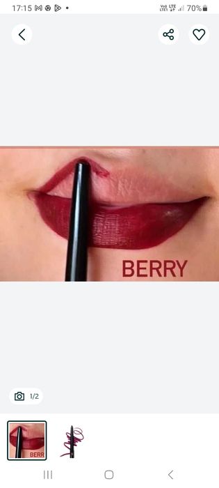 Wodoodporna Konturówka do Ust Berry (Matujący)