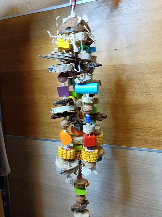 Duży Gryzak dla Papug – Ręcznie Robiony 75cm