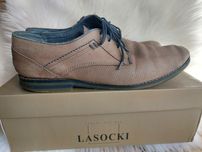 Buty półbuty męskie 45 44 szare Lasocki CCC skóra