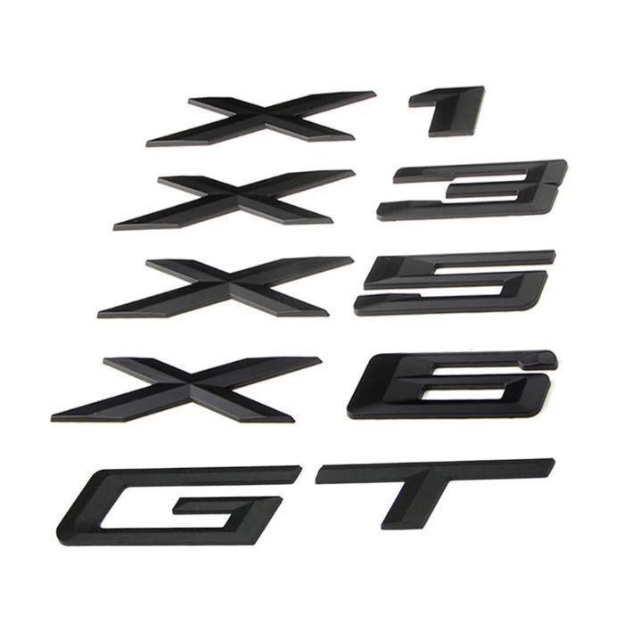 Чёрный Шильдик / Наклейка на багажник BMW GT X6 X5 X3 X1