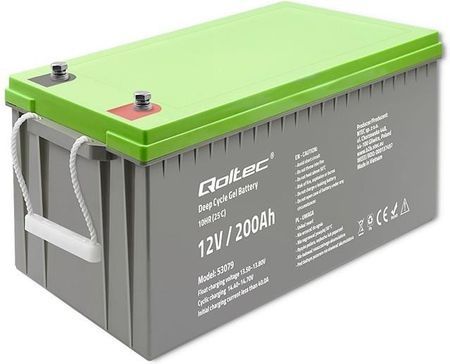 Qoltec Akumulator Żelowy Deep Cycle , 12V 200Ah