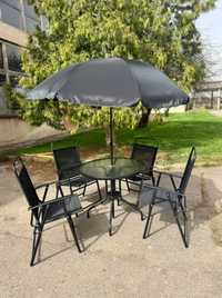 якісні садові меблі стіл стільці парасолька для дому