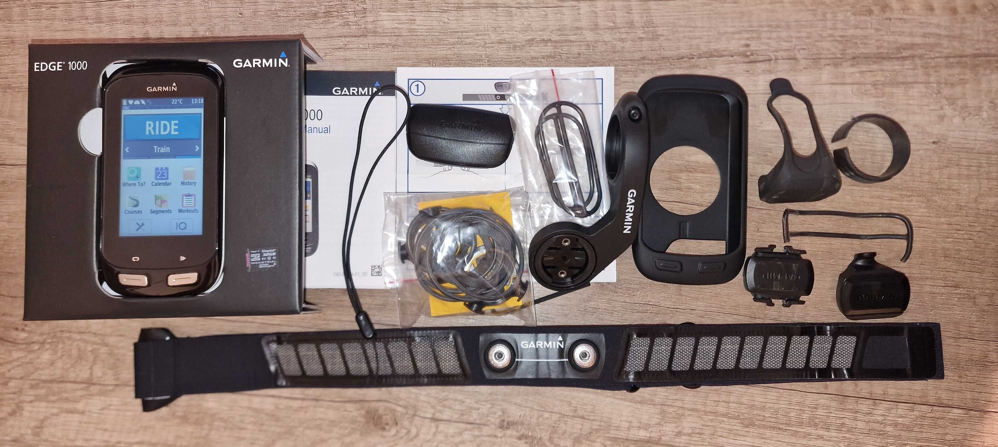 GARMIN Edge 1000 bundle (czujnik: tętna, kadencji, prędkości) + etui