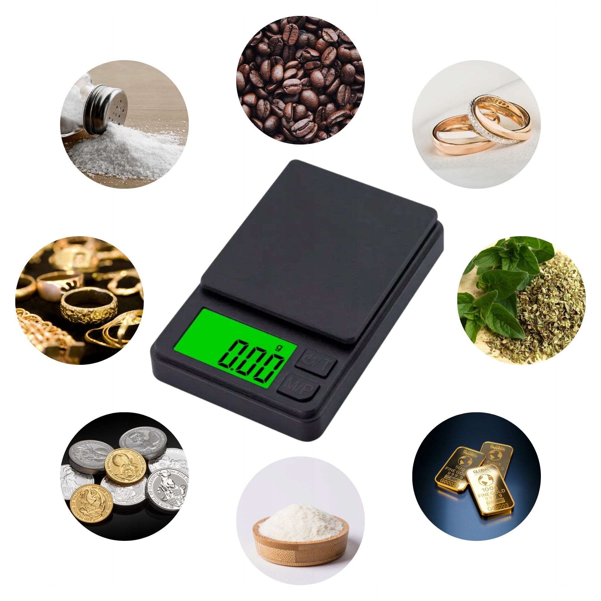 Waga Kieszonkowa Jubilerska 500G/0,01G Cyfrowa Precyzyjna