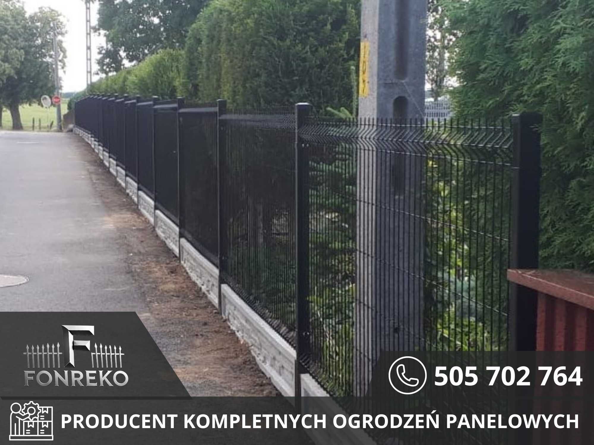 Kompletne Ogrodzenie Panelowe + Podmurówka Gotowy Zestaw do Montażu