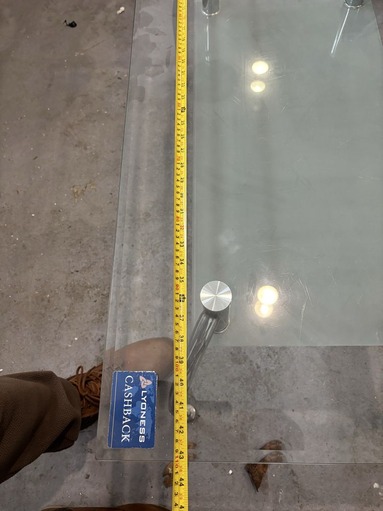 Szklany stolik z połką 110x 60x45
