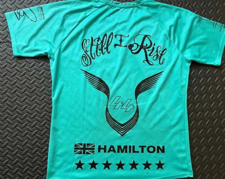 Dwa T-shirty Lewis Hamilton F1 custom