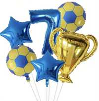 6 pçs, globos numérica balões de futebol troféu mundial esportivos.