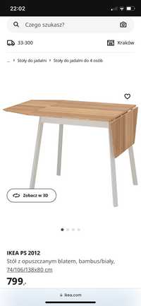 IKEA stół bambusowy składany