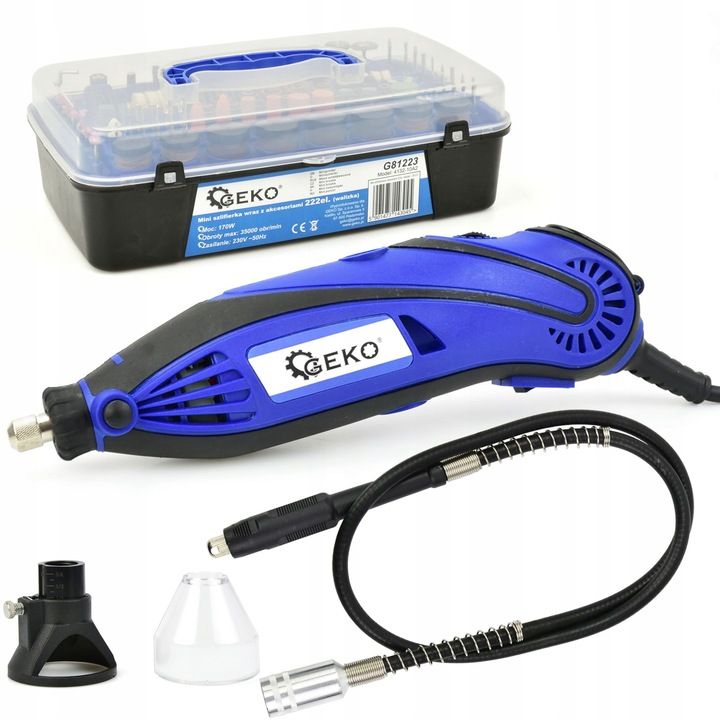 Mini Szlifierka 170w Do Szlifowania Drewna Metalu Frezarka + Osprzęt 2
