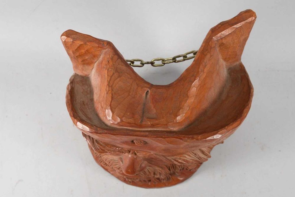 Rzeźba w drewnie sygnowana C. FASSI – UNIKATOWE dzieło SZTUKI LUDOWEJ