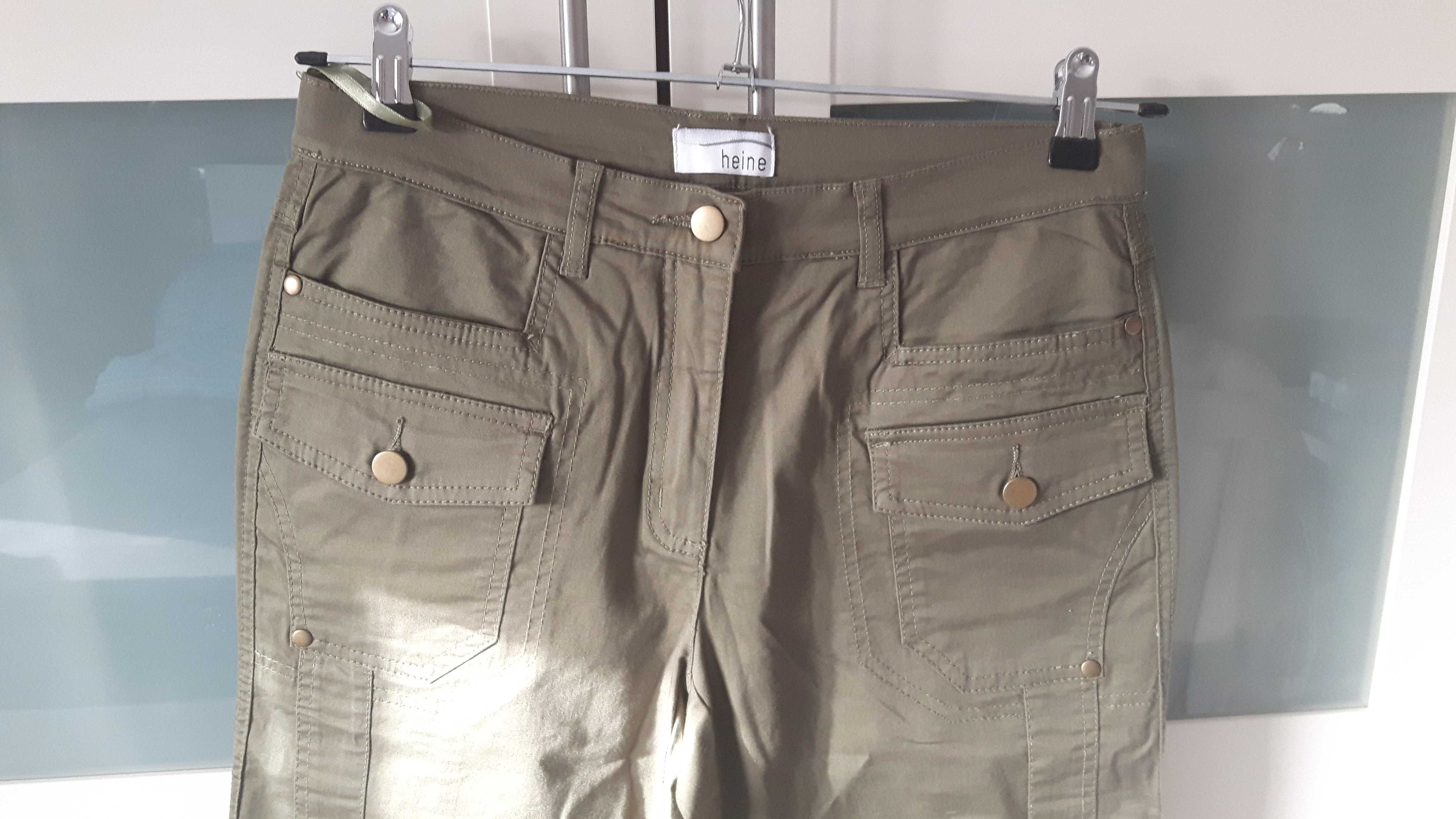 Zielone/khaki spodnie (Heine) r. 38