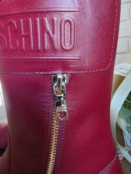 Nowe Botki Damskie 38 Skórzane Love Moschino Buty Damskie 38