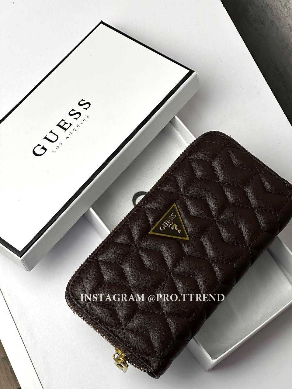 Кошелек Guess, коричневой женский кошелек