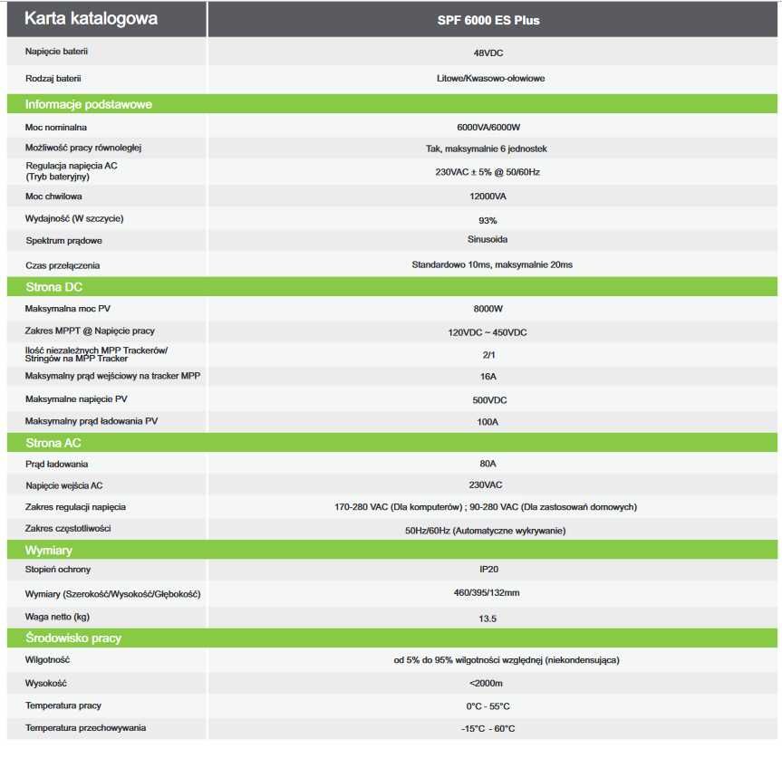 Growatt SPF 6000 ES plus wifi spf6000es offgrid off-grid
