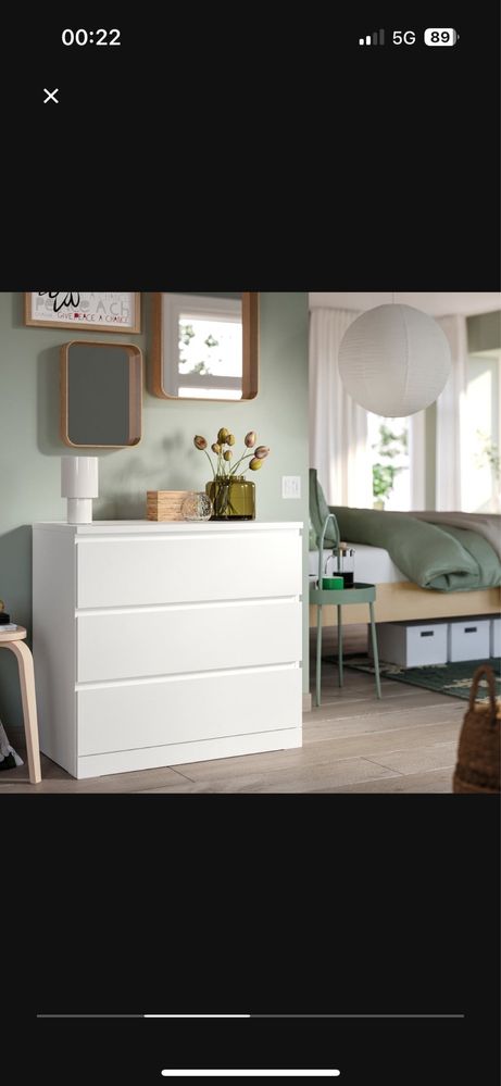 2 cómodas MALM - IKEA c/3 gavetas
