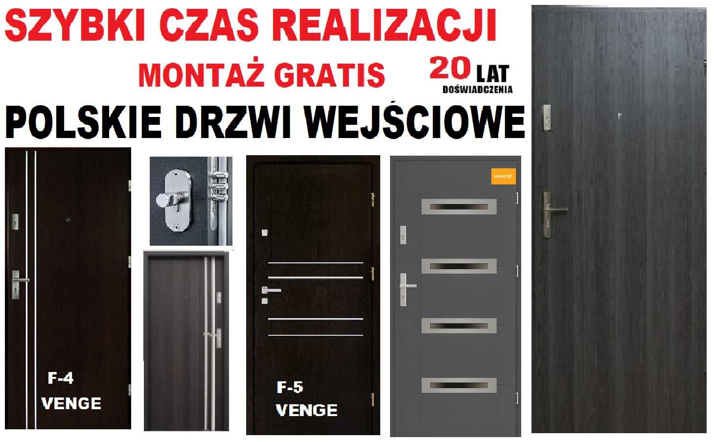 Drzwi wejściowe ZEWNĘTRZNE do mieszkania w bloku z montażem WYCISZONE