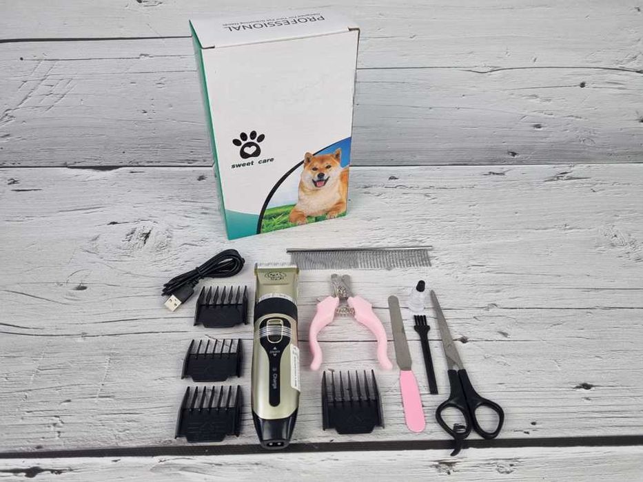 Promocja! Nowa Maszynka do Strzyżenia Psów Kotów Zwierząt 4 Nasadki