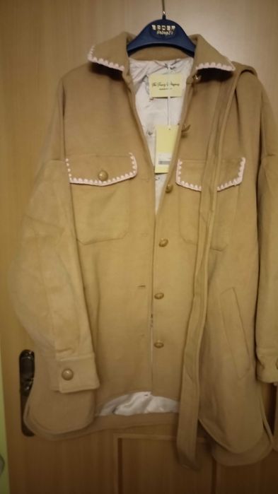 Żakiet beżowy duża L będzie pasować nawet na XL